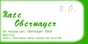 mate obermayer business card